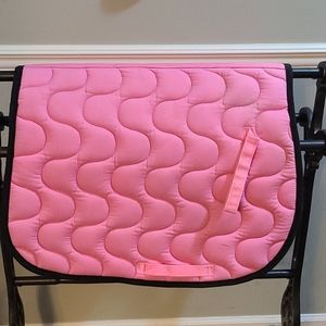 Pink and black saddle pad